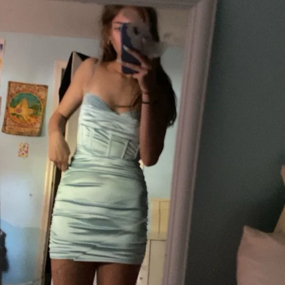 women's blue and white striped dress White And Blue Striped Maxi Dress S main image 0